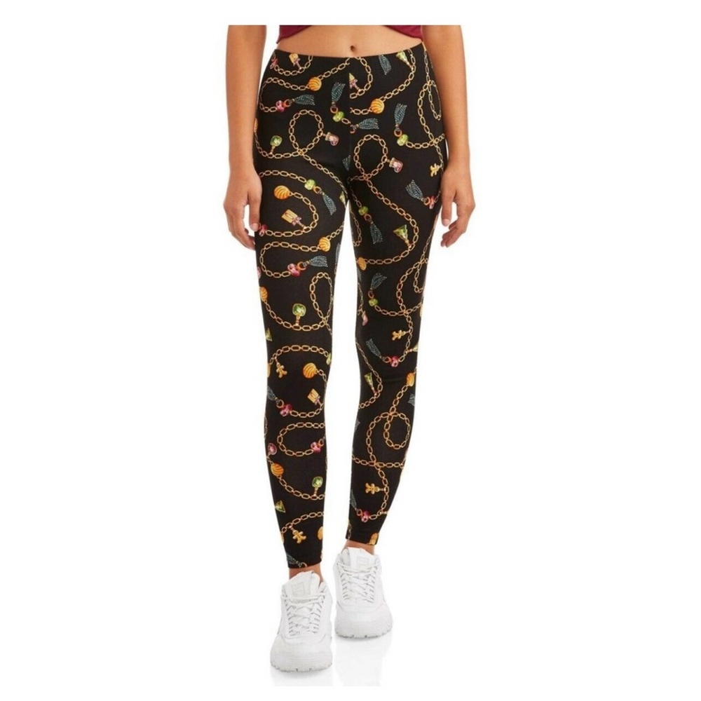 Christmas Gingerbread Charms Jewelry Leggings New Size Medium 7/9 No Boundaries